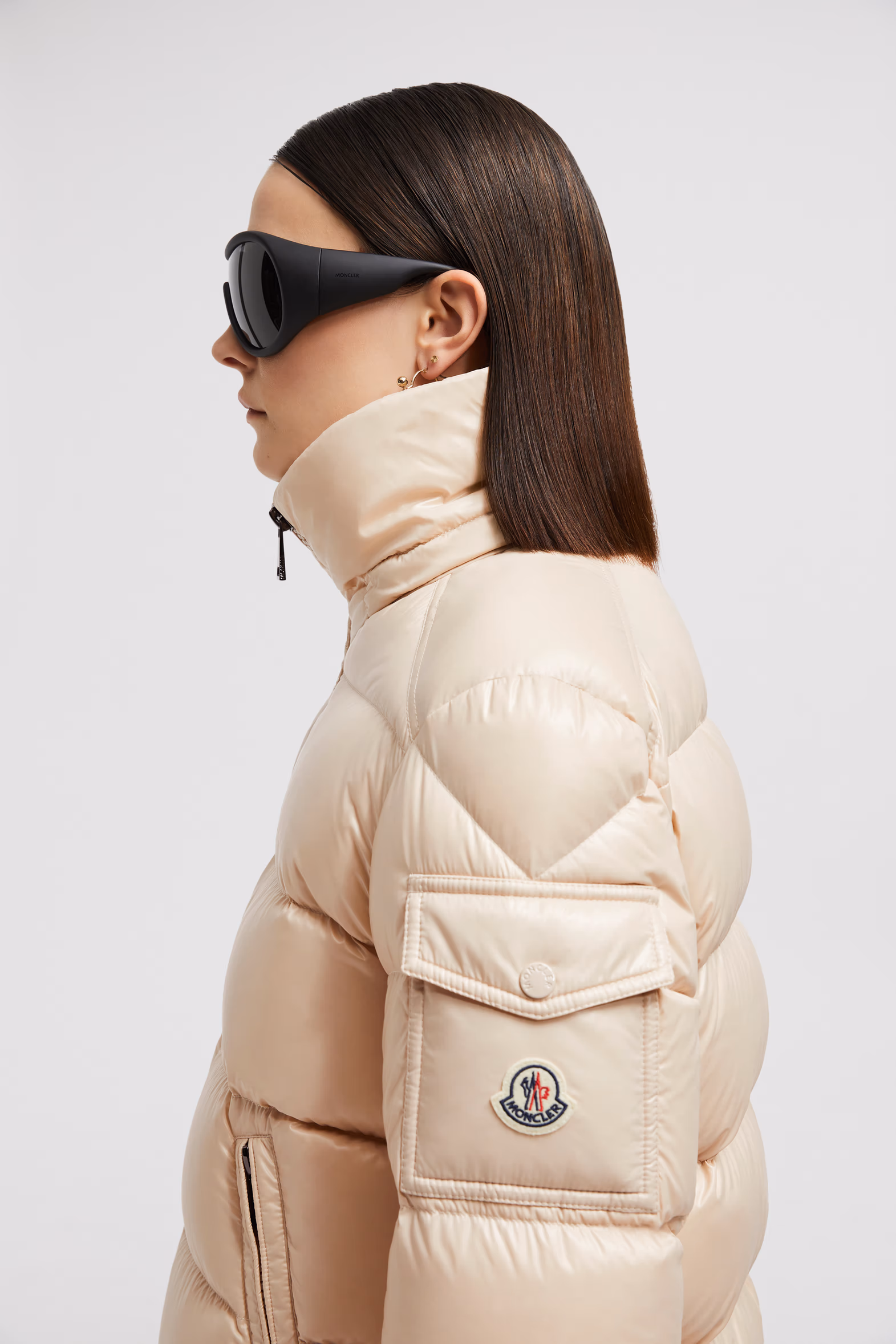 Plumífero corto con capucha Maire Mujer Beige Moncler 7